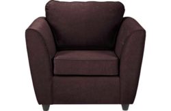 HOME Eleanor Fabric Chair - Chocolate